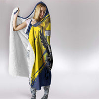 Ecuador Football Custom Hooded Blanket 2026 Vamos La Tri Blue South America Pattern - Wonder Print Shop