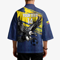 Ecuador Football Custom Kimono 2026 Vamos La Tri Blue South America Pattern - Wonder Print Shop