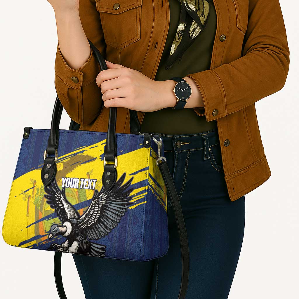 Ecuador Football Custom Leather Bag 2026 Vamos La Tri Blue South America Pattern - Wonder Print Shop