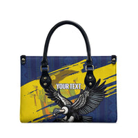 Ecuador Football Custom Leather Bag 2026 Vamos La Tri Blue South America Pattern - Wonder Print Shop
