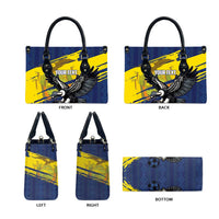 Ecuador Football Custom Leather Bag 2026 Vamos La Tri Blue South America Pattern - Wonder Print Shop