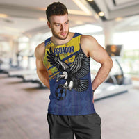 Ecuador Football Custom Men Tank Top 2026 Vamos La Tri Blue South America Pattern - Wonder Print Shop