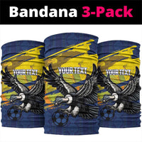 Ecuador Football Custom Neck Gaiter 2026 Vamos La Tri Blue South America Pattern - Wonder Print Shop