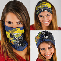 Ecuador Football Custom Neck Gaiter 2026 Vamos La Tri Blue South America Pattern - Wonder Print Shop