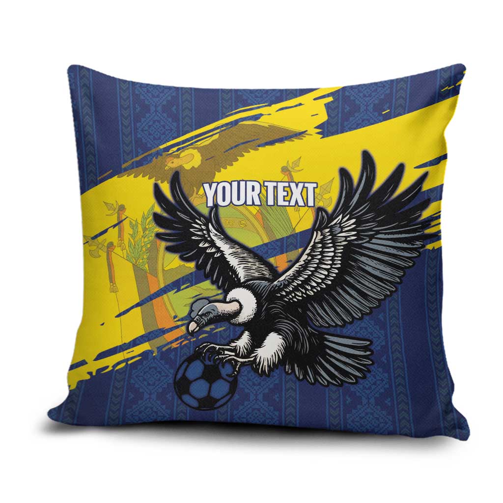 Ecuador Football Custom Pillow Cover 2026 Vamos La Tri Blue South America Pattern - Wonder Print Shop