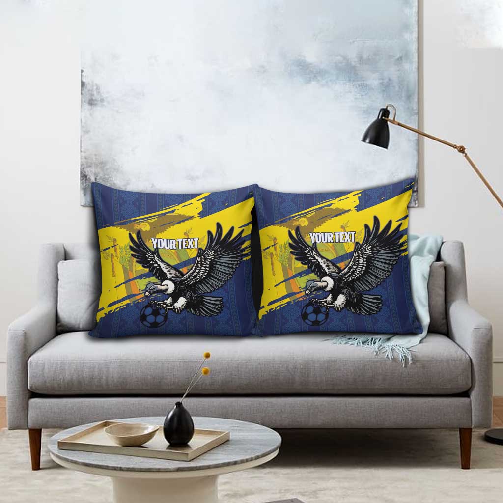 Ecuador Football Custom Pillow Cover 2026 Vamos La Tri Blue South America Pattern - Wonder Print Shop
