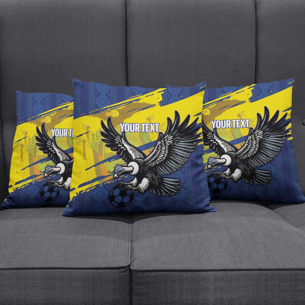 Ecuador Football Custom Pillow Cover 2026 Vamos La Tri Blue South America Pattern - Wonder Print Shop
