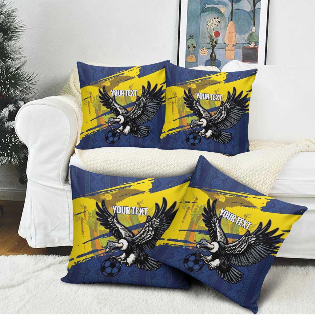 Ecuador Football Custom Pillow Cover 2026 Vamos La Tri Blue South America Pattern - Wonder Print Shop
