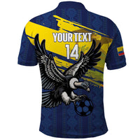 Ecuador Football Custom Polo Shirt 2026 Vamos La Tri Blue South America Pattern - Wonder Print Shop