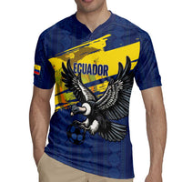 Ecuador Football Custom Rugby Jersey 2026 Vamos La Tri Blue South America Pattern - Wonder Print Shop