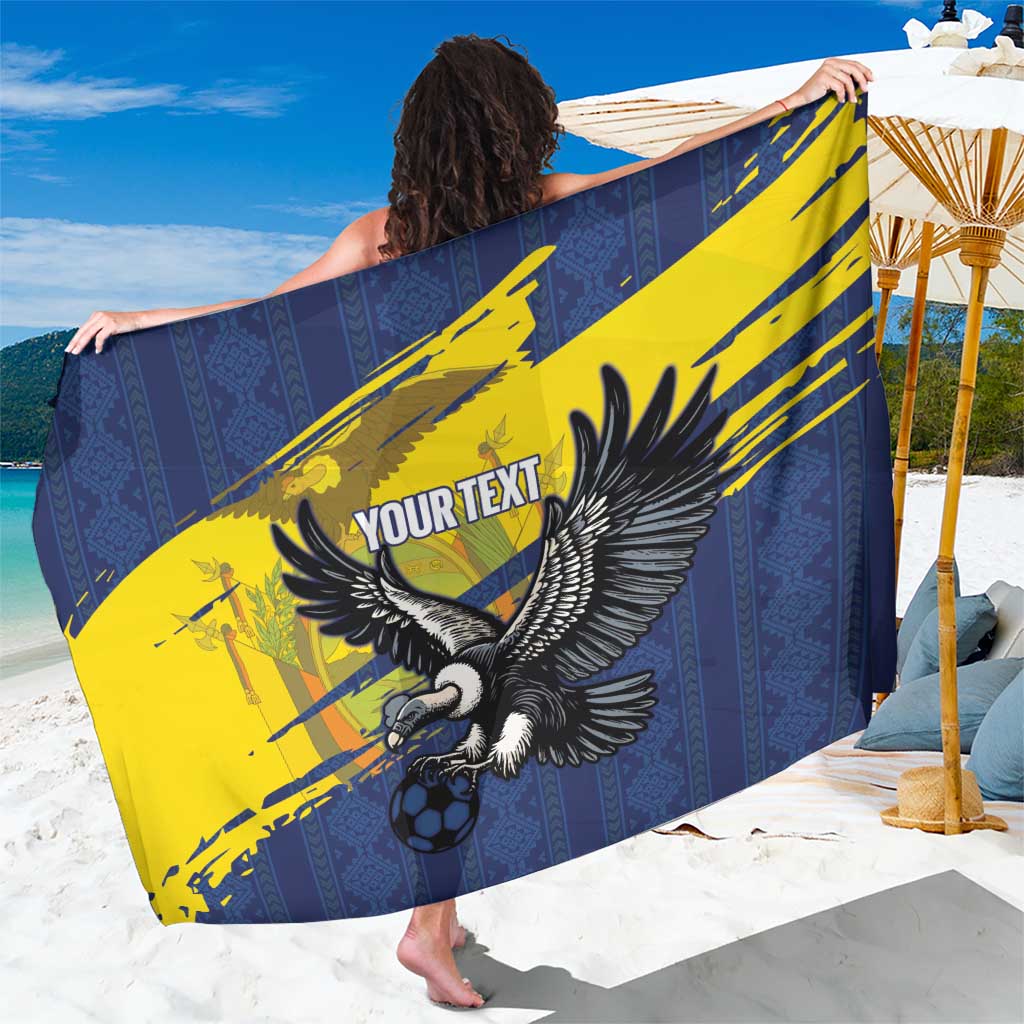 Ecuador Football Custom Sarong 2026 Vamos La Tri Blue South America Pattern - Wonder Print Shop
