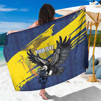 Ecuador Football Custom Sarong 2026 Vamos La Tri Blue South America Pattern - Wonder Print Shop
