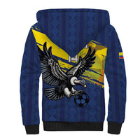 Ecuador Football Custom Sherpa Hoodie 2026 Vamos La Tri Blue South America Pattern - Wonder Print Shop