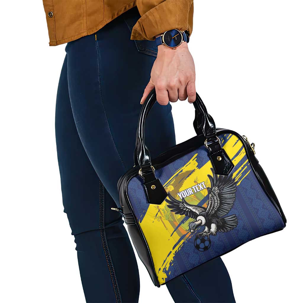 Ecuador Football Custom Shoulder Handbag 2026 Vamos La Tri Blue South America Pattern - Wonder Print Shop