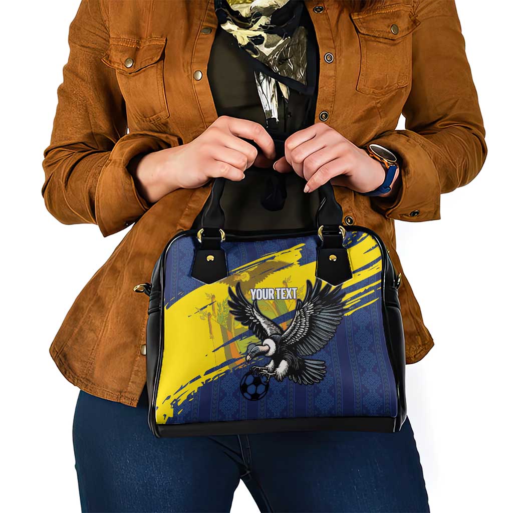 Ecuador Football Custom Shoulder Handbag 2026 Vamos La Tri Blue South America Pattern - Wonder Print Shop