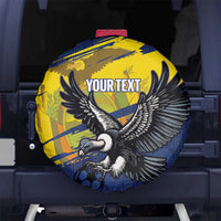 Ecuador Football Custom Spare Tire Cover 2026 Vamos La Tri Blue South America Pattern - Wonder Print Shop
