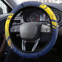 Ecuador Football Steering Wheel Cover 2026 Vamos La Tri Blue South America Pattern - Wonder Print Shop