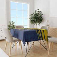 Ecuador Football Custom Tablecloth 2026 Vamos La Tri Blue South America Pattern - Wonder Print Shop