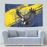 Ecuador Football Custom Tapestry 2026 Vamos La Tri Blue South America Pattern - Wonder Print Shop