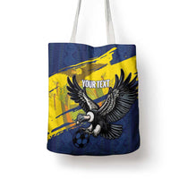 Ecuador Football Custom Tote Bag 2026 Vamos La Tri Blue South America Pattern - Wonder Print Shop