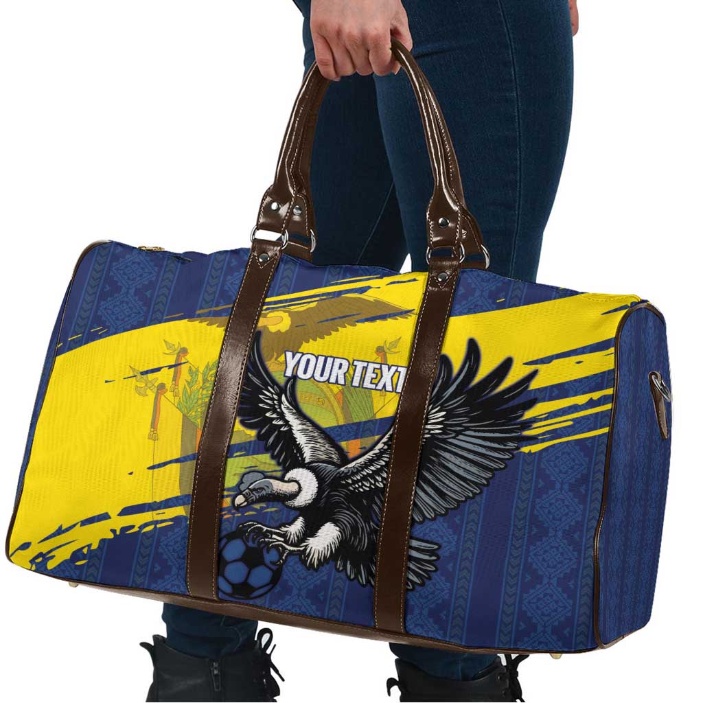 Ecuador Football Custom Travel Bag 2026 Vamos La Tri Blue South America Pattern - Wonder Print Shop