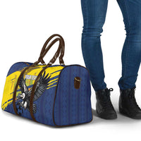 Ecuador Football Custom Travel Bag 2026 Vamos La Tri Blue South America Pattern - Wonder Print Shop