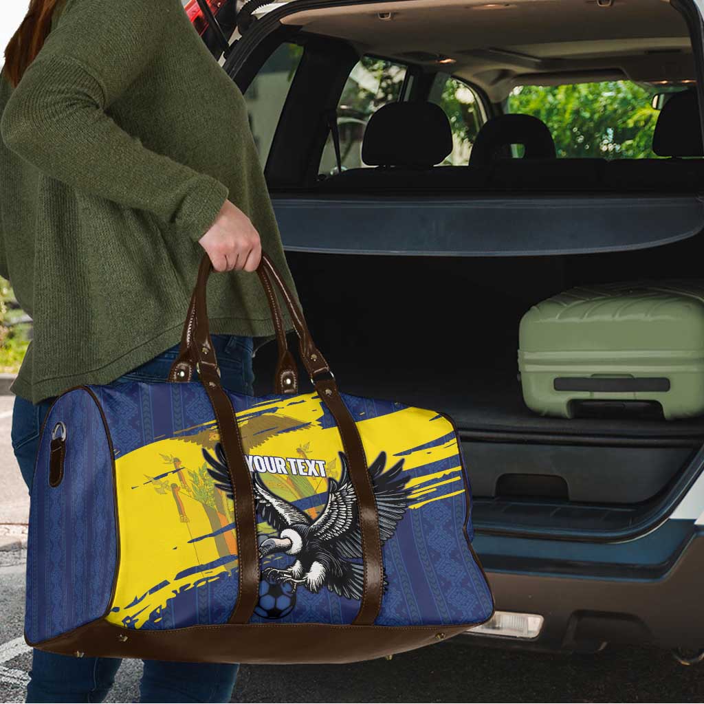 Ecuador Football Custom Travel Bag 2026 Vamos La Tri Blue South America Pattern - Wonder Print Shop
