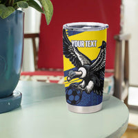 Ecuador Football Custom Tumbler Cup 2026 Vamos La Tri Blue South America Pattern - Wonder Print Shop