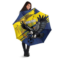 Ecuador Football Custom Umbrella 2026 Vamos La Tri Blue South America Pattern - Wonder Print Shop
