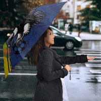Ecuador Football Custom Umbrella 2026 Vamos La Tri Blue South America Pattern - Wonder Print Shop