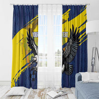 Ecuador Football Custom Window Curtain 2026 Vamos La Tri Blue South America Pattern - Wonder Print Shop