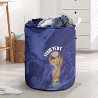 Paraguay Football Custom Laundry Basket 2026 La Albirroja Marble Pattern - Wonder Print Shop