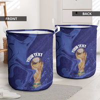 Paraguay Football Custom Laundry Basket 2026 La Albirroja Marble Pattern - Wonder Print Shop