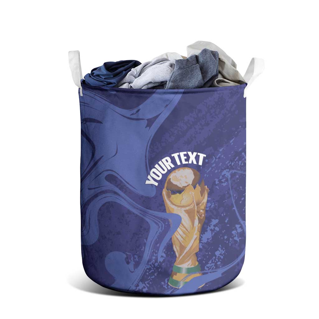 Paraguay Football Custom Laundry Basket 2026 La Albirroja Marble Pattern - Wonder Print Shop