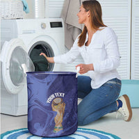 Paraguay Football Custom Laundry Basket 2026 La Albirroja Marble Pattern - Wonder Print Shop