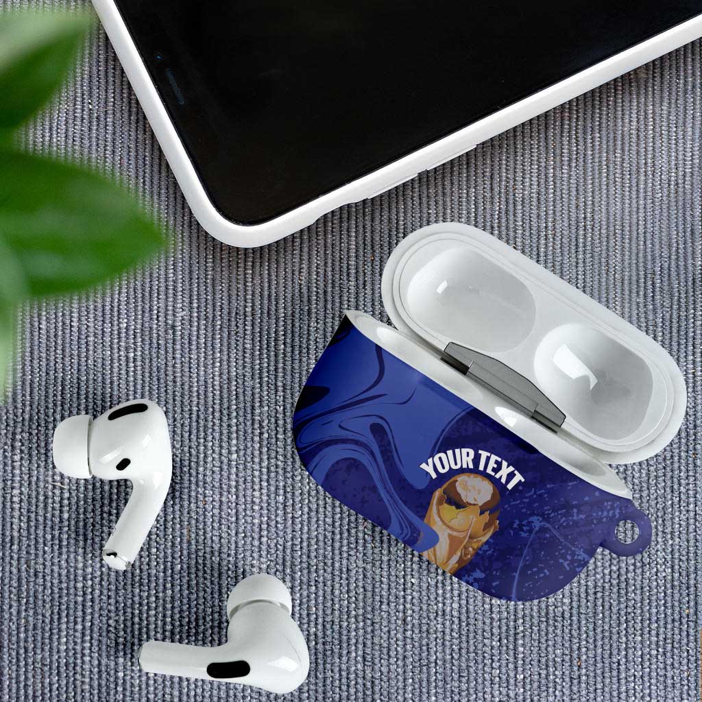 Paraguay Football Custom AirPods Case 2026 La Albirroja Marble Pattern - Wonder Print Shop
