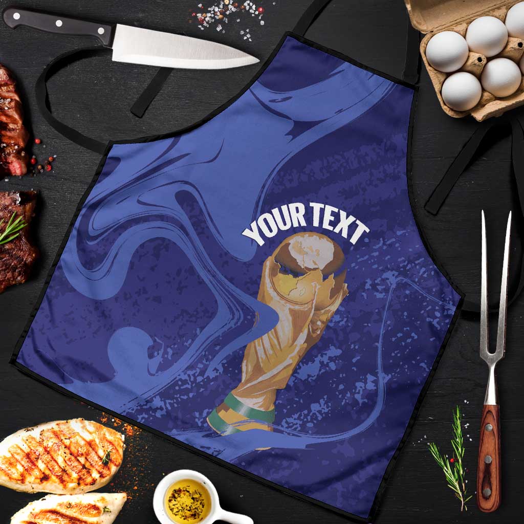 Paraguay Football Custom Apron 2026 La Albirroja Marble Pattern - Wonder Print Shop