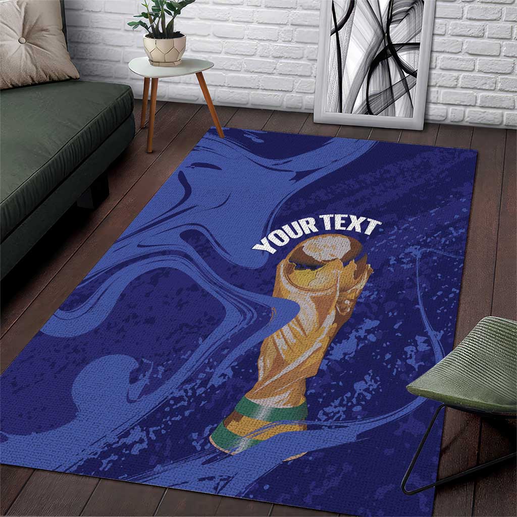 Paraguay Football Custom Area Rug 2026 La Albirroja Marble Pattern - Wonder Print Shop