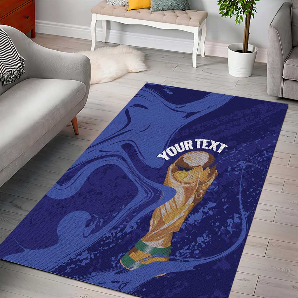 Paraguay Football Custom Area Rug 2026 La Albirroja Marble Pattern - Wonder Print Shop