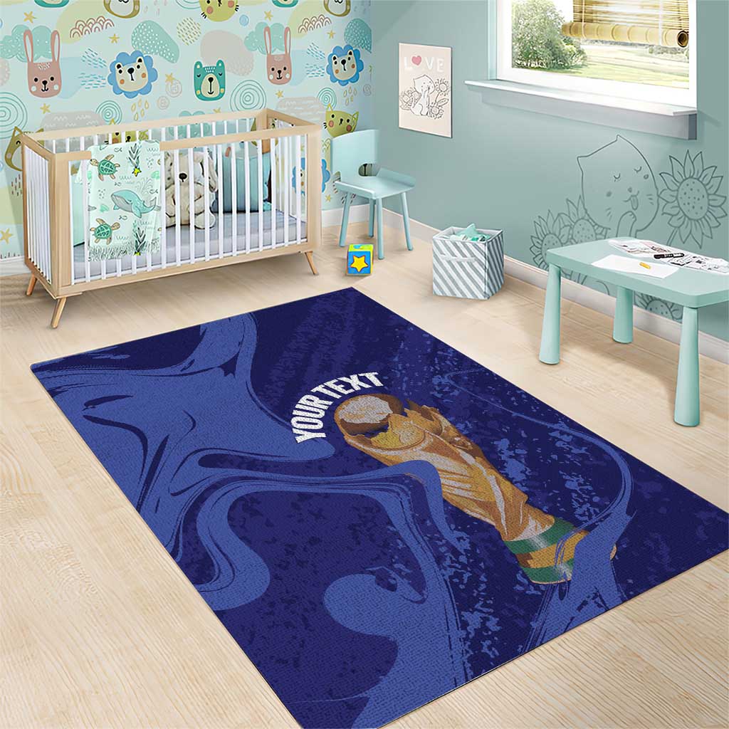 Paraguay Football Custom Area Rug 2026 La Albirroja Marble Pattern - Wonder Print Shop