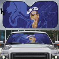 Paraguay Football Custom Auto Sun Shade 2026 La Albirroja Marble Pattern - Wonder Print Shop