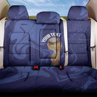 Paraguay Football Custom Back Car Seat Cover 2026 La Albirroja Marble Pattern - Wonder Print Shop