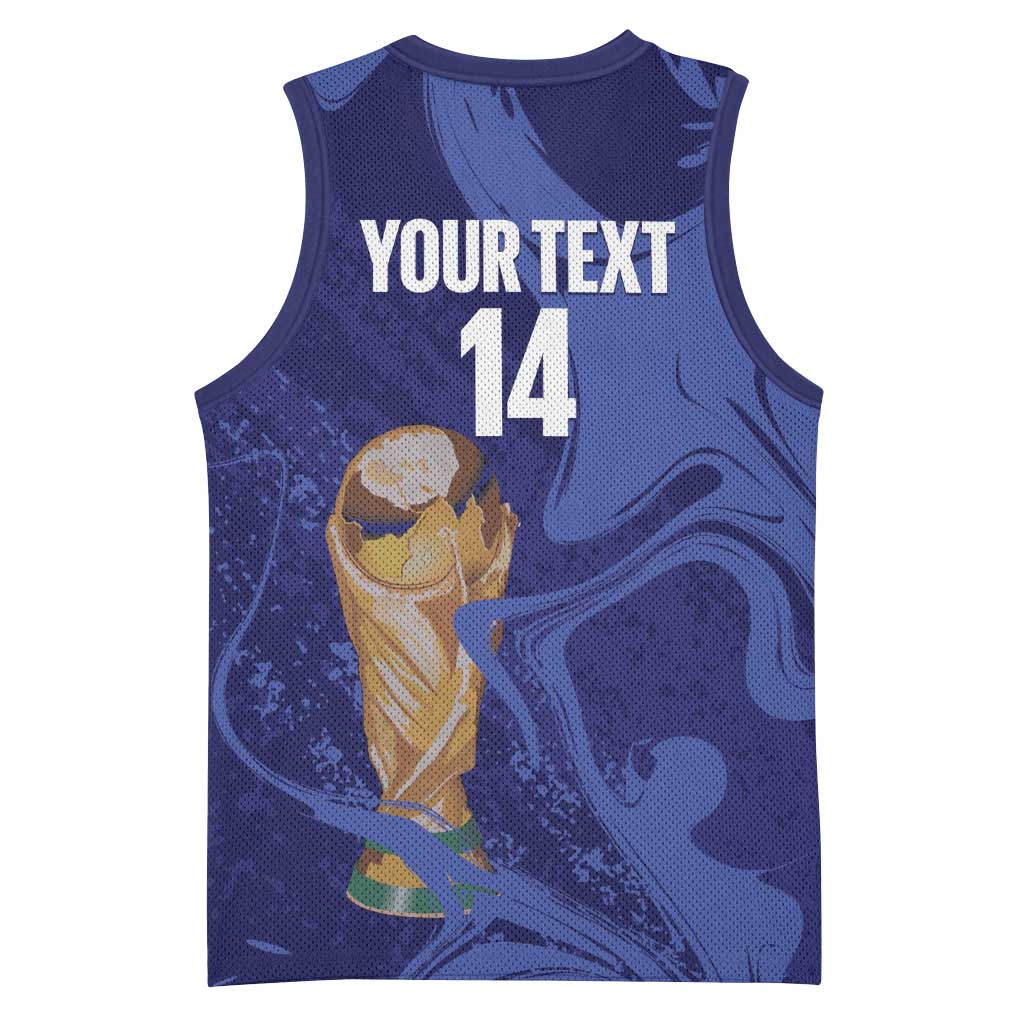 Paraguay Football Custom Basketball Jersey 2026 La Albirroja Marble Pattern - Wonder Print Shop