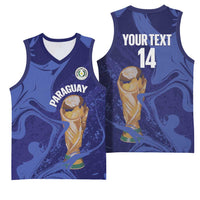 Paraguay Football Custom Basketball Jersey 2026 La Albirroja Marble Pattern - Wonder Print Shop