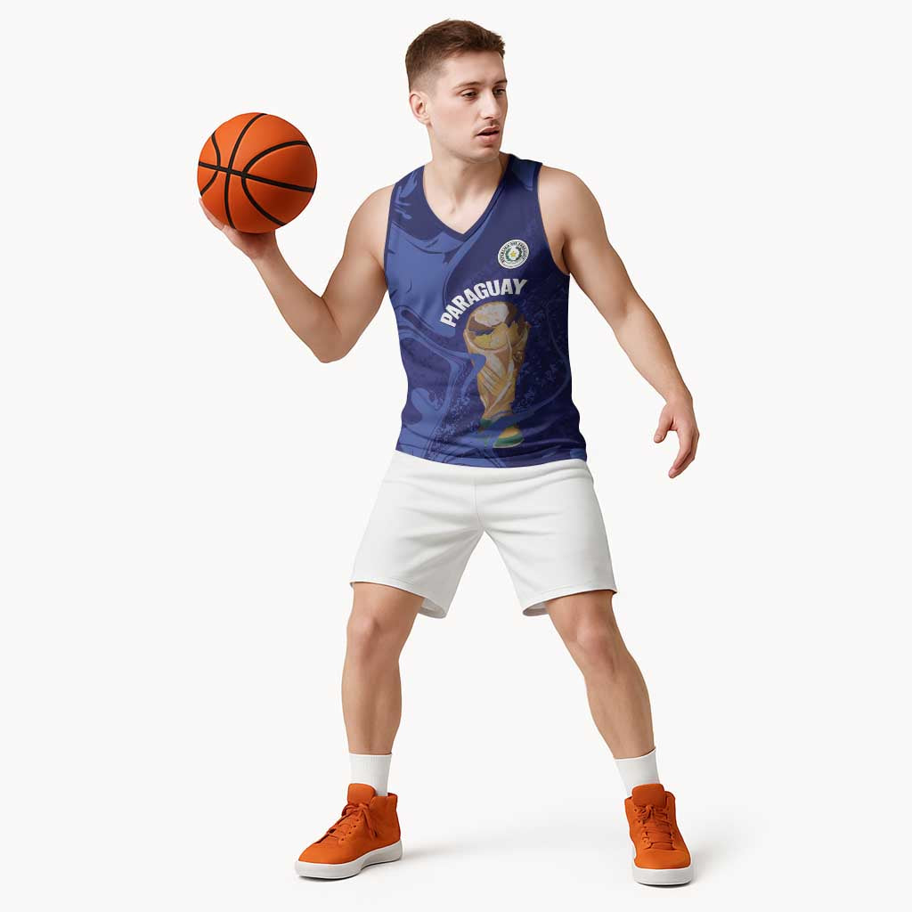 Paraguay Football Custom Basketball Jersey 2026 La Albirroja Marble Pattern - Wonder Print Shop
