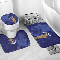 Paraguay Football Custom Bathroom Set 2026 La Albirroja Marble Pattern - Wonder Print Shop