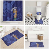 Paraguay Football Custom Bathroom Set 2026 La Albirroja Marble Pattern - Wonder Print Shop