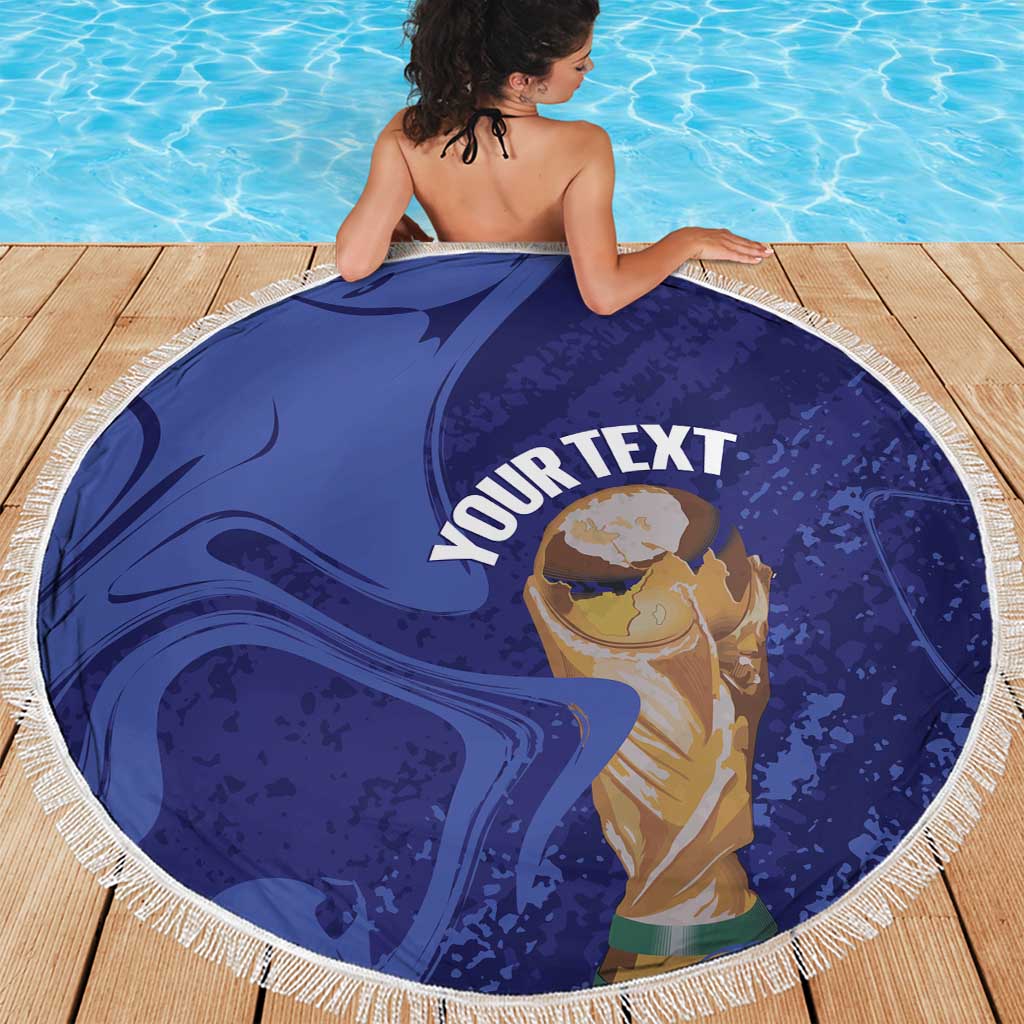 Paraguay Football Custom Beach Blanket 2026 La Albirroja Marble Pattern - Wonder Print Shop