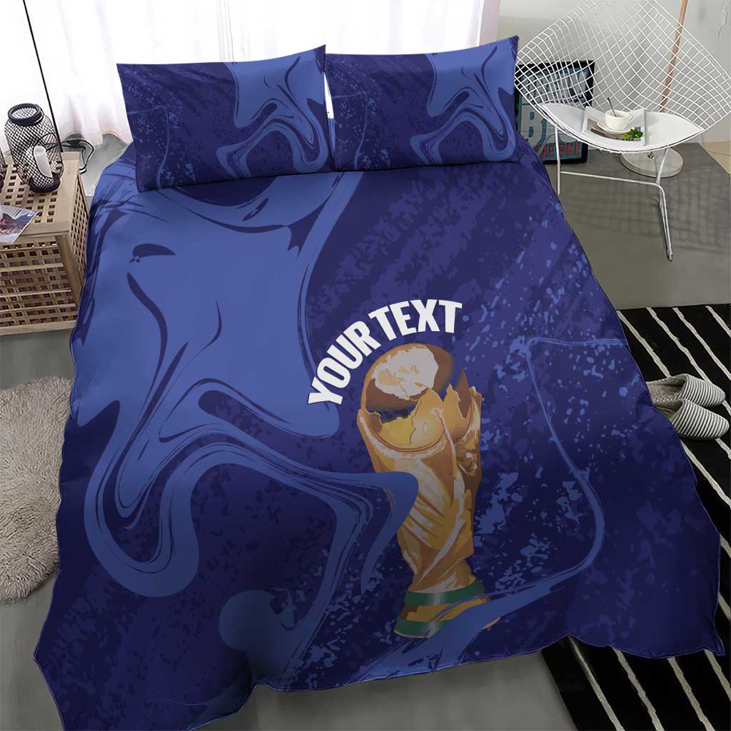 Paraguay Football Custom Bedding Set 2026 La Albirroja Marble Pattern - Wonder Print Shop