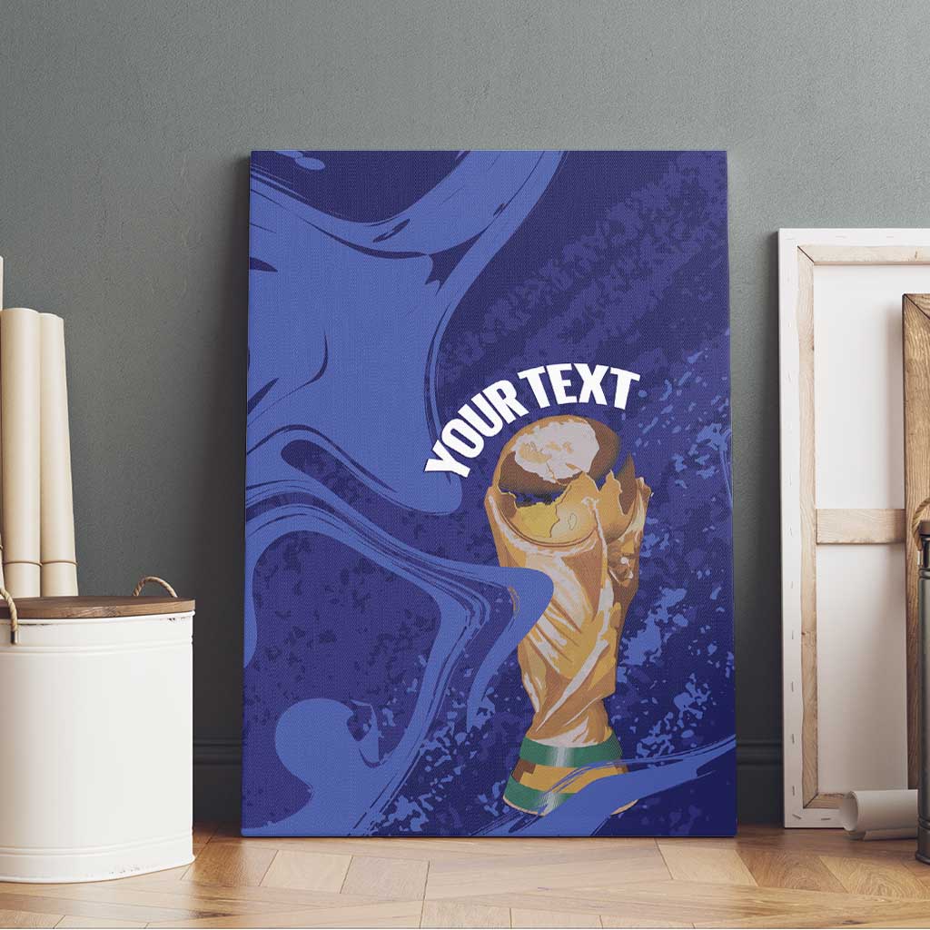 Paraguay Football Custom Canvas Wall Art 2026 La Albirroja Marble Pattern - Wonder Print Shop